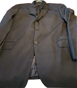 Abrigo Blazer Traje Chaqueta JOSEPH ABBOUD Para Hombre Talla 42L Negro 2 Botones Lana - Imagen 1 de 12