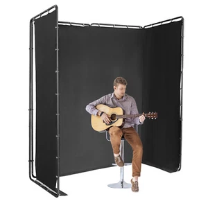 Photography Backdrop Stand Background Decor With Black Cloth Foldable Structure - Picture 1 of 16
