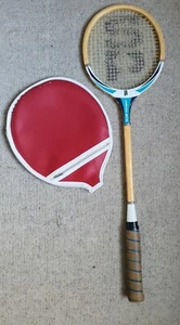  Blue Knight Wooden Squash Racket includes cover Vintage - Picture 1 of 5