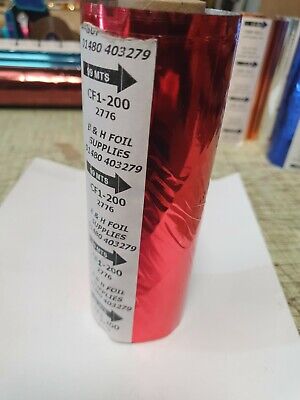 Red Foil(CFN1-200)used For Hot Foil Stamping Or Craft 160mm X 122Mtrs   • 7£