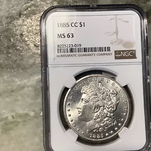 1885-CC Silver Morgan Dollar MS63 - Picture 1 of 2