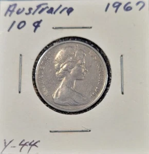 Australia 1967 moneda de 10 centavos bonita circulada - Imagen 1 de 2