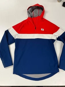 Conchiglia Uomo Daehlie 1/4 Zip con Cappuccio - Medium - Rosso/Bianco/Navy - Foto 1 di 6