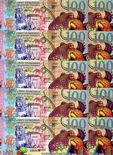 LOT Kamberra 10 x 100 Numismas POLYMER, 2013 (2014) UNC > Octopus, Commemorative