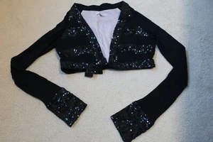 ALICE MCCALL SEQUINED WOOL CARDI SIZE 8 BLACK - Picture 1 of 7