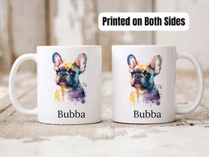 French Bulldog Mug, Personalized Dog Mug, French Bulldog Art, French Bulldog Gif - Picture 1 of 7