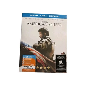 American Sniper (Blu-ray + DVD + Digital HD UltraViolet Combo Pack) DVDs VG+ - Picture 1 of 6