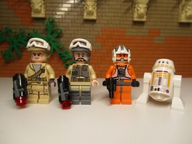 ( L4 / 10 ) 1x Lego Star Wars Rebel Soldiers X-Wing Pilot R5-F7 Minifigures