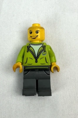 RARE Lego Club Lime MAX Minifigure 2014 Green Half Zip Hoodie GEN070 NO HAIR Fig - Image 1 of 4