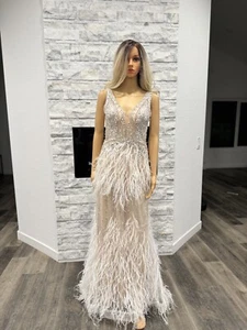 Nude Size 8 Mermaid Dress by Jovani - Picture 1 of 8