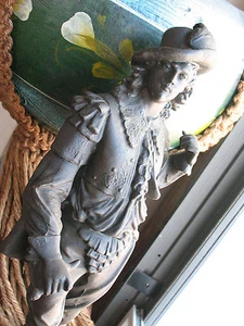 CAST METAL FIGURE OF DON JUAN 20 & 1/2'' TALL APPROX 9 LBS VINT. - Picture 1 of 12