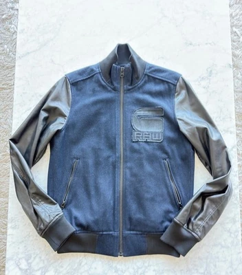 G-Star Raw Blue Wool Nylon KRYV Bomber Jacket rare Euro Italy Paris New York Wow - Image 1 of 4
