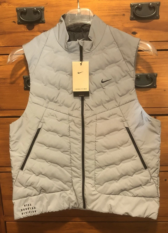 Nike Therma-Fit ADV Reflective 3M Silver Running Vest FZ1131-035 Men’s S