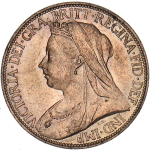 1896 Farthing - Victoria British Bronze Coin - Superb - Picture 1 of 2