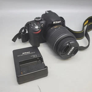 Nikon D3200 24,2 megapíxeles DSLR con lente de 18-55 mm probada funcionando - Imagen 1 de 7