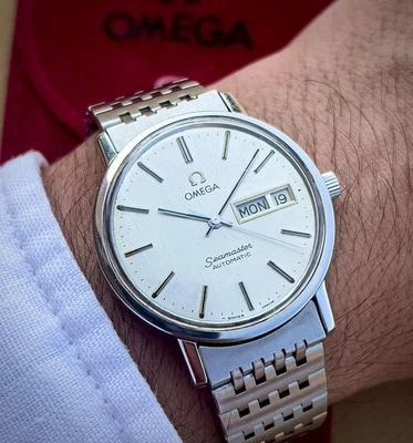 omega seamaster automatic 166.0209 Day Date Omega 1020 Vintage Omega Braclet  - Image 1 of 4