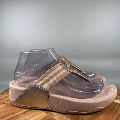 FitFlop Walkstar Women Pink Metallic Thong Sandals Flip Flops Size US 7 UK 5 - Image 1 of 4