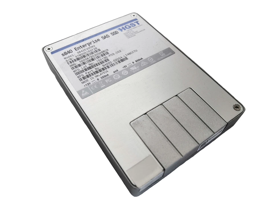 HGST 2.5" 200GB SAS SSD MLC 6Gbps S840 S842E200M2 Enterprise - Image 1 of 3