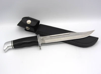 Buck 120 Black Composite 2016 EE. UU. General Hunter con funda de cuero ¡Limpio!! Foto 1 de 4