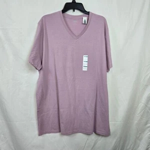 Old Navy Men's Lavender Purple Short Sleeve V-Neck Business Casual Tee XXL New - Picture 1 of 6