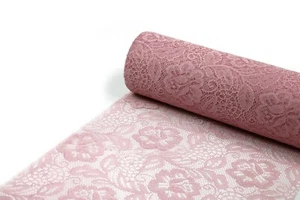 5m SIZOLACE Spitzenoptik Tischläufer 30cm breit Vintage Hochzeit  Deko rosa,weiß - Bild 1 von 9