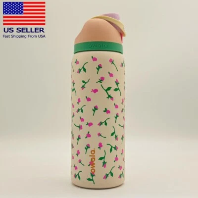 Owala Tea Time Rosebud Floral Urban Outfitters Freesip 32 oz Bottle Gift NEW
