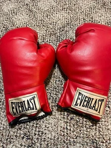 Everlast Boxing Gloves 12oz Red VINTAGE Very Nice - Picture 1 of 5