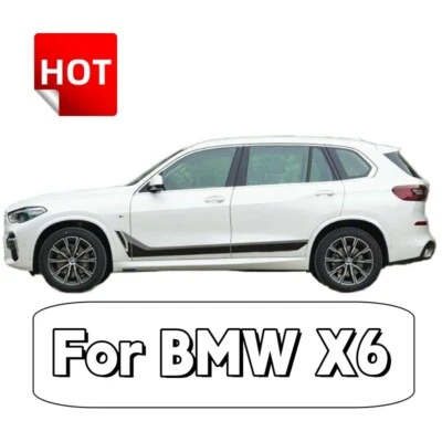 Виниловая наклейка на боковую дверь автомобиля BMW X6 черная красная 2 шт. - Изображение 1 из 4