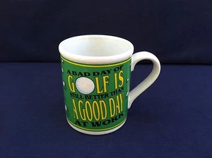 Taza de café de golf vintage hecha por The 19th Hole Club 1993 decoración coleccionable Enesco - Imagen 1 de 2