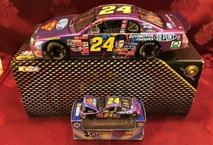 Jeff Gordon #24 Dupont Superman 1999 RCCA 1/24 Elite & 1/64 HO Car Diecast SET - Picture 1 of 12