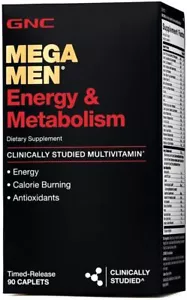 GNC MEGA MEN Energy & Metabolism - MULTIVITAMIN ---90 Caplets --EXPIRY. 7/24 - Picture 1 of 2