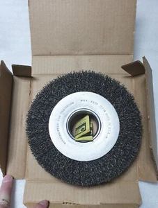 Anderson DH8 02354 Wide Wire Wheel, 8"Dia. x 1 5/8"W, .02 Carbon Steel,4,500rpm  - Picture 1 of 9