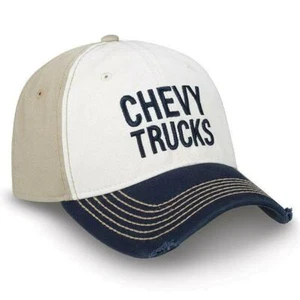 ¡Camionetas Chevrolet Silverado tricolores gorra blanca bronceada sombrero azul! Corbata Chevy - Imagen 1 de 1