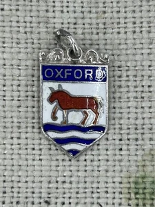 DE COLECCIÓN DEAKIN & FRANCIS plata esmalte OXFORD RECUERDO ESCUDO ENCANTO - Imagen 1 de 5