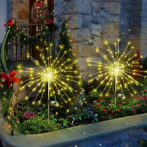 Solar Garden Lights Outdoor Decorative : Christmas Fireworks Light Waterproof fo - Picture 1 of 7