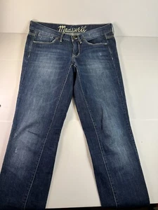 Women’s MADEWELL  Low Rise Jeans Size 27 32x32 Tapered Med Wash Pockets EUC! - Picture 1 of 11