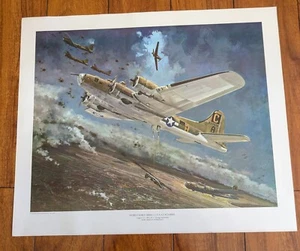JB.Deneen Color Print WORLD WAR II, Series 1, THE BOMBERS B-17, 23X19", 1970 - Picture 1 of 4