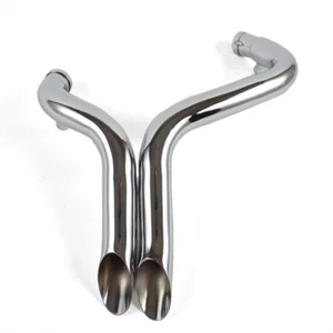 Chrome 2" O.D LAF Drag Pipes Exhaust For Harley Softail Sportster 883 1984-2025 - Foto 1 di 6