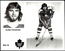 1974-75 TORONTO MAPLE LEAFS TEAM ISSUE PICTURE 8X10 BLAINE STOUGHTON -