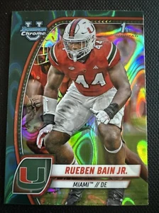 2024 Bowman Chrome U Rueben Bain Jr. Teal Lava # 157 Miami - Bild 1 von 3