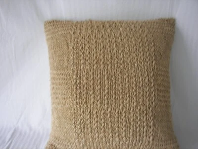 Pottery Barn Calla Handknit Jute Pillow Cover Neutral 20" x 20" - Image 1 of 4