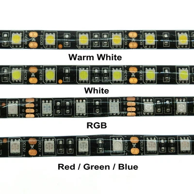 1-5m Black PCB 5050 SMD Waterproof Car Light Flexible strip 12V Light Lamp tape  - Image 1 of 4