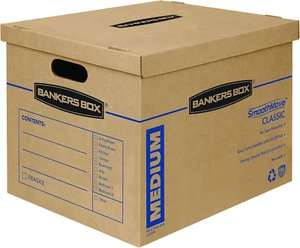Bankers Box Medium Moving Box 10 Pack Handles Assembly, Box Lid, 19X14.5X15.5 - Picture 1 of 12