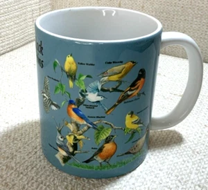 VINTAGE Wildlife Birds Ceramic Coffee Mug 12 oz Adirondack Mountains - Picture 1 of 6