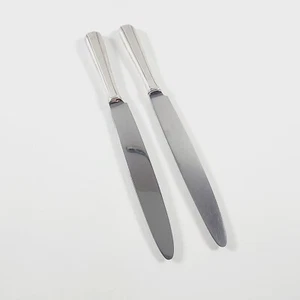 Pair Towle Aristocrat Butter Knives SS Blade Sterling WTD Handle "J" Monogram - Picture 1 of 6