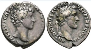 Antoninus Pius i Marek Aureliusz Cezar, Denar 140-144 n.e. Rzym, Cesarstwo Rzymskie