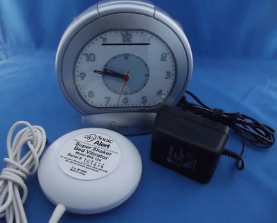 Sonic Alert SBA475SS Sonic Boom Alarm Clock Extra Loud, Vibrating Bed Shaker - Image 1 of 3