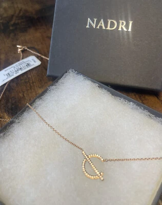 Nadri Neo Geo Cubic Zirconia Pave Pendant Necklace, NWT $60 - Image 1 of 3