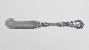 Sterling Silver Gorham Buttercup Butter Knife Flatware Monogram M Patent 1900 - Picture 1 of 4