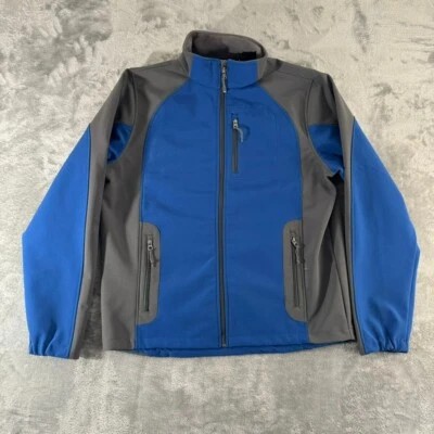 Chaqueta Diamante Negra Para Hombre Grande Azul Suave Shell Manga Larga Abrigo Exterior Foto 1 de 4